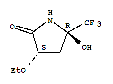 (3R,5S)-Rel-(9Ci)-3-乙氧基-5-羟基-5-(三氟甲基)-2-吡咯烷酮结构式_333339-81-4结构式