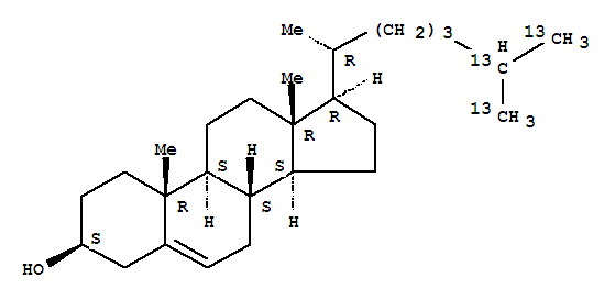 胆固醇-25,26,27-13C3结构式_335080-97-2结构式