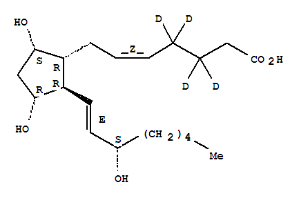(5Z,9alpha,11alpha,13e,15s)-9,11,15-trihydroxy(3,3,4,4-<sup>2</sup>h<sub>4</sub>)prosta-5,13-dien-1-oic acid Structure,34210-11-2Structure