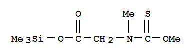 Glycine, n-(methoxythioxomethyl)-n-methyl-, trimethylsilyl ester Structure,34653-82-2Structure