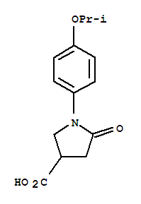 1-(4-异丙氧基-苯基)-5-氧代吡咯烷-3-羧酸结构式_351066-81-4结构式