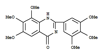 (9ci)-6,7,8-三甲氧基-2-(3,4,5-三甲氧基苯基)-4(1H)-喹唑啉酮结构式_35241-33-9结构式