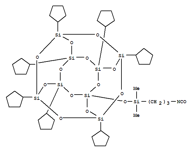 PSS-异氰酰基丙基二甲基硅氧基-取代庚烷环戊基结构式_352538-81-9结构式