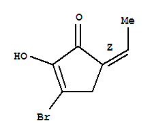(5Z)-3-bromo-5-ethylidene-2-hydroxy-2-cyclopenten-1-one Structure,353476-04-7Structure