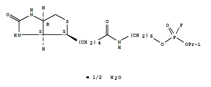 6-N-biotinylaminohexyl isopropyl phosphorofluoridate, hemihydrate Structure,353754-93-5Structure