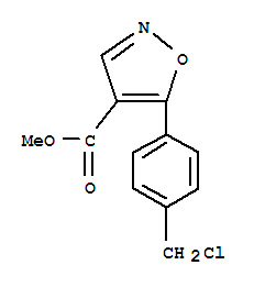 (9Ci)-5-[4-(氯甲基)苯基]-4-异噁唑羧酸甲酯结构式_354222-21-2结构式