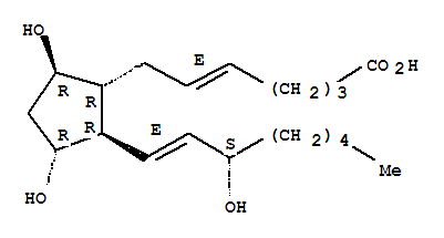 5-反式前列腺素 F2β结构式_36150-02-4结构式