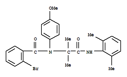 (9ci)-2-溴-n-[2-[(2,6-二甲基苯基)氨基]-1,1-二甲基-2-氧代乙基]-n-(4-甲氧基苯基)-苯甲酰胺结构式_364748-53-8结构式