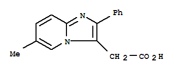 (6-甲基-2-苯基-咪唑并[1,2-a]吡啶-3-基)-乙酸结构式_365213-66-7结构式