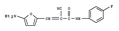 2-氰基-3-[5-(二乙基氨基)-2-呋喃]-n-(4-氟苯基)-2-丙酰胺结构式_365980-92-3结构式