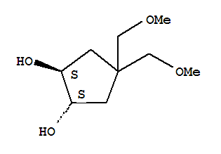 (1R,2R)-Rel-(9Ci)-4,4-双(甲氧基甲基)-1,2-环戊烷二醇结构式_365997-06-4结构式