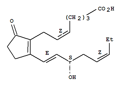 (5Z,13E,15S,17Z)-15-羟基-9-氧代-前列腺-5,8(12),13,17-四烯-1-酸结构式_36614-32-1结构式