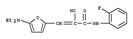 2-氰基-3-[5-(二乙基氨基)-2-呋喃]-n-(2-氟苯基)-2-丙酰胺结构式_366459-05-4结构式