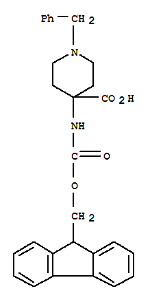 (9ci)-4-[[(9h-芴-9-基甲氧基)羰基]氨基]-1-(苯基甲基)-4-哌啶羧酸结构式_368866-30-2结构式