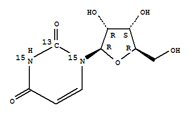 尿苷-2-13c,1,3-15n2结构式_369656-75-7结构式