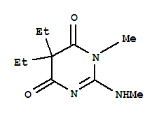 (9ci)-5,5-二乙基-1-甲基-2-(甲基氨基)-4,6(1H,5h)-嘧啶二酮结构式_371952-49-7结构式