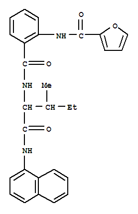 (9ci)-n-[2-[[[2-甲基-1-[(1-萘氨基)羰基]丁基]氨基]羰基]苯基]-2-呋喃羧酰胺结构式_374562-72-8结构式