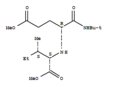 (5r)-(9ci)-6-[(1,1-二甲基乙基)氨基]-5-[[(1s)-1-(甲氧基羰基)-2-甲基丙基]氨基]-6-氧代-己酸甲酯结构式_374936-70-6结构式