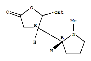 (4R)-Rel-(9Ci)-5-乙氧基二氢-4-[(2R)-1-甲基-2-吡咯烷]-2(3H)-呋喃酮结构式_375348-91-7结构式