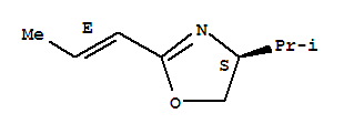 (4S)-4-异丙基-2-[(1E)-1-丙烯-1-基]-4,5-二氢-1,3-恶唑结构式_379690-18-3结构式