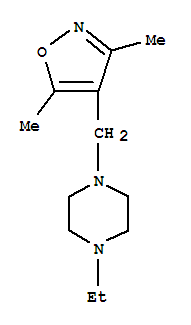 (9CI)-1-[(3,5-二甲基-4-异噁唑基)甲基]-4-乙基-哌嗪结构式_381209-81-0结构式