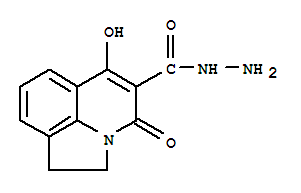 6-羟基-4-氧代-1,2-二氢-4H-吡咯并[3,2,1-Ij]喹啉-5-甲酰肼结构式_384360-73-0结构式