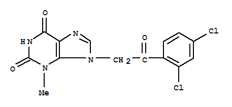 9-[2-(2,4-二氯苯基)-2-氧代乙基]-3,9-二氢-3-甲基-1H-嘌呤-2,6-二酮结构式_384848-05-9结构式