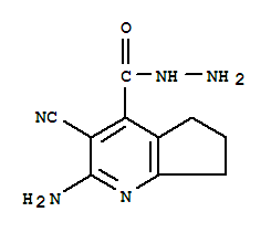 (9Ci)-2-氨基-3-氰基-6,7-二氢-5H-环戊并[B]吡啶-4-羧酸肼结构式_384860-52-0结构式