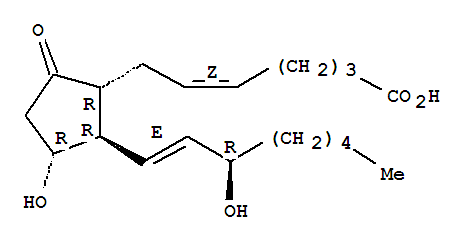 (5Z,11alpha,13E,15R)-11,15-二羟基-9-氧代-前列腺-5,13-二烯-1-酸结构式_38873-82-4结构式