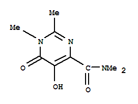 1,6-二氢-5-羟基-n,n,1,2-四甲基-6-氧代-4-嘧啶羧酰胺(9ci)结构式_389130-74-9结构式