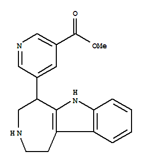 (-)-5-(1,2,3,4,5,6-六氢氮杂革并[4,5-B]吲哚-5-基)-3-吡啶羧酸甲酯结构式_38940-72-6结构式