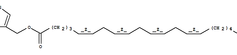 (5Z,8Z,11Z,14Z)-5,8,11,14-二十碳四烯酸 3-噻吩基甲基酯结构式_390824-17-6结构式