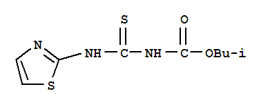 异丁基(1,3-噻唑-2-基硫代氨基甲酰)氨基甲酸酯结构式_39142-37-5结构式