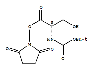 N-[(1,1-二甲基乙氧基)羰基]-L-丝氨酸 2,5-二氧代-1-吡咯烷基酯结构式_39747-65-4结构式