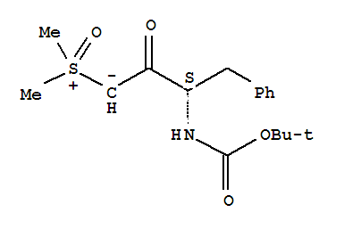 (3S)-3-[[(1,1-二甲基乙氧基)羰基]氨基]-2-氧代-4-苯基丁烷-二甲基氧化硫结构式_400611-25-8结构式