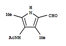 (9ci)-n-(5-甲酰基-2,4-二甲基-1H-吡咯-3-基)-乙酰胺结构式_40236-27-9结构式