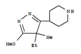 (9CI)-4-(4-乙基-5-甲氧基-4-甲基-4H-吡唑-3-基)-哌啶结构式_419571-86-1结构式