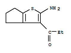 (9ci)-1-(2-氨基-5,6-二氢-4H-环戊并[b]噻吩-3-基)-1-丙酮结构式_438532-24-2结构式