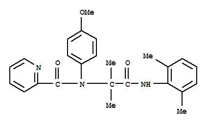 (9ci)-n-[2-[(2,6-二甲基苯基)氨基]-1,1-二甲基-2-氧代乙基]-n-(4-甲氧基苯基)-2-吡啶羧酰胺结构式_438540-23-9结构式
