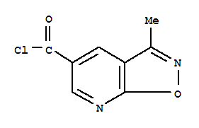 (9ci)-3-甲基-异噁唑并[5,4-b]吡啶-5-羰酰氯结构式_445496-31-1结构式