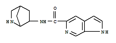 n-2-氮杂双环[2.2.1]hept-6-基-1H-吡咯并[2,3-c]吡啶-5-羧酰胺结构式_508208-63-7结构式