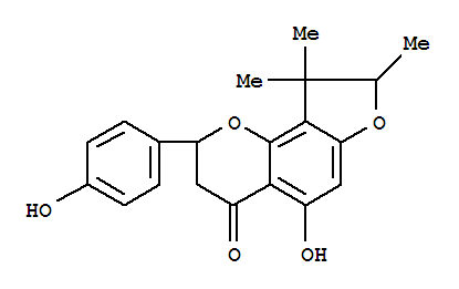 2,3,8,9-Tetrahydro-5-hydroxy-2-(4-hydroxyphenyl)-8,9,9-trimethyl-4h-furo[2,3-h]-1-benzopyran-4-one Structure,50868-49-0Structure