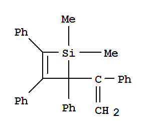 1,1-二甲基-2,3,4-三苯基-4-(1-苯乙烯基)-硅杂环丁-2-烯结构式_53262-31-0结构式