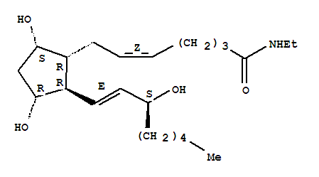 (5Z,9alpha,11alpha,13E,15S)-N-乙基-9,11,15-三羟基-前列腺-5,13-二烯-1-酰胺结构式_54130-36-8结构式