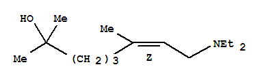 6-辛烯-2-醇,8-(二乙基氨基)-2,6-二甲基-,(6Z)-结构式_57745-79-6结构式
