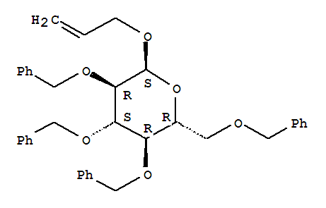 烯丙基-2,3,4,6-四-O-苯甲酰基-α-D-吡喃葡萄糖苷结构式_6207-45-0结构式