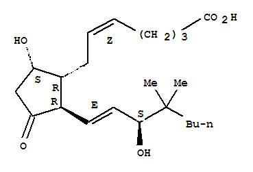 (5Z,9alpha,13E,15R)-9,15-二羟基-16,16-二甲基-11-氧代前列腺-5,13-二烯-1-酸结构式_64072-59-9结构式