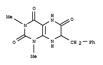  1,5,7,8-四氢-1,3-二甲基-7-(苯基甲基)-2,4,6(3H)-蝶啶三酮结构式_64724-41-0结构式