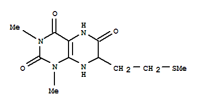  1,5,7,8-四氢-1,3-二甲基-7-[2-(甲基硫代)乙基]-2,4,6(3H)-蝶啶三酮结构式_64724-42-1结构式