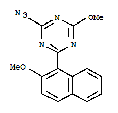 2-叠氮基-4-甲氧基-6-(2-甲氧基-1-萘)-1,3,5-三嗪结构式_65103-10-8结构式